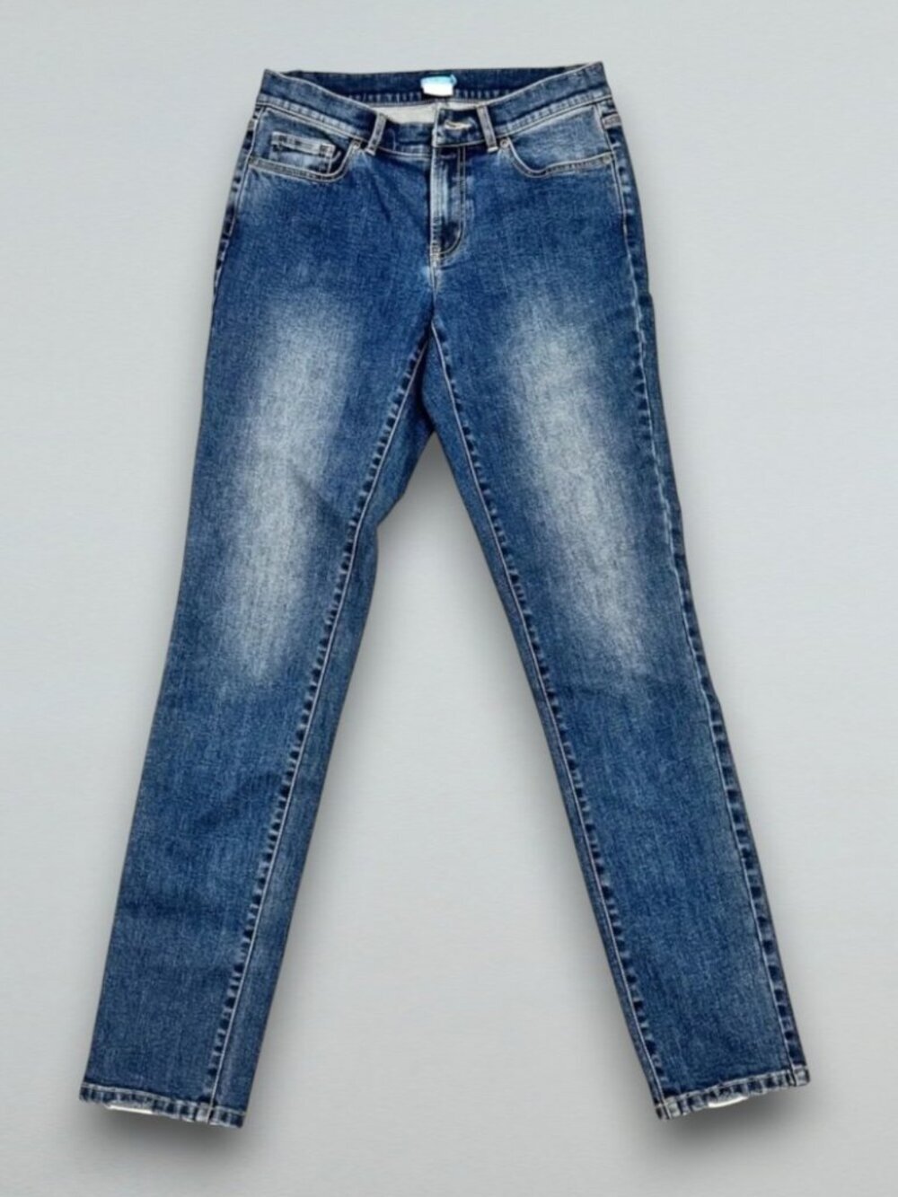 J. McLaughlin Medium Wash Straight Leg Jeans Size 0 Stretch Denim